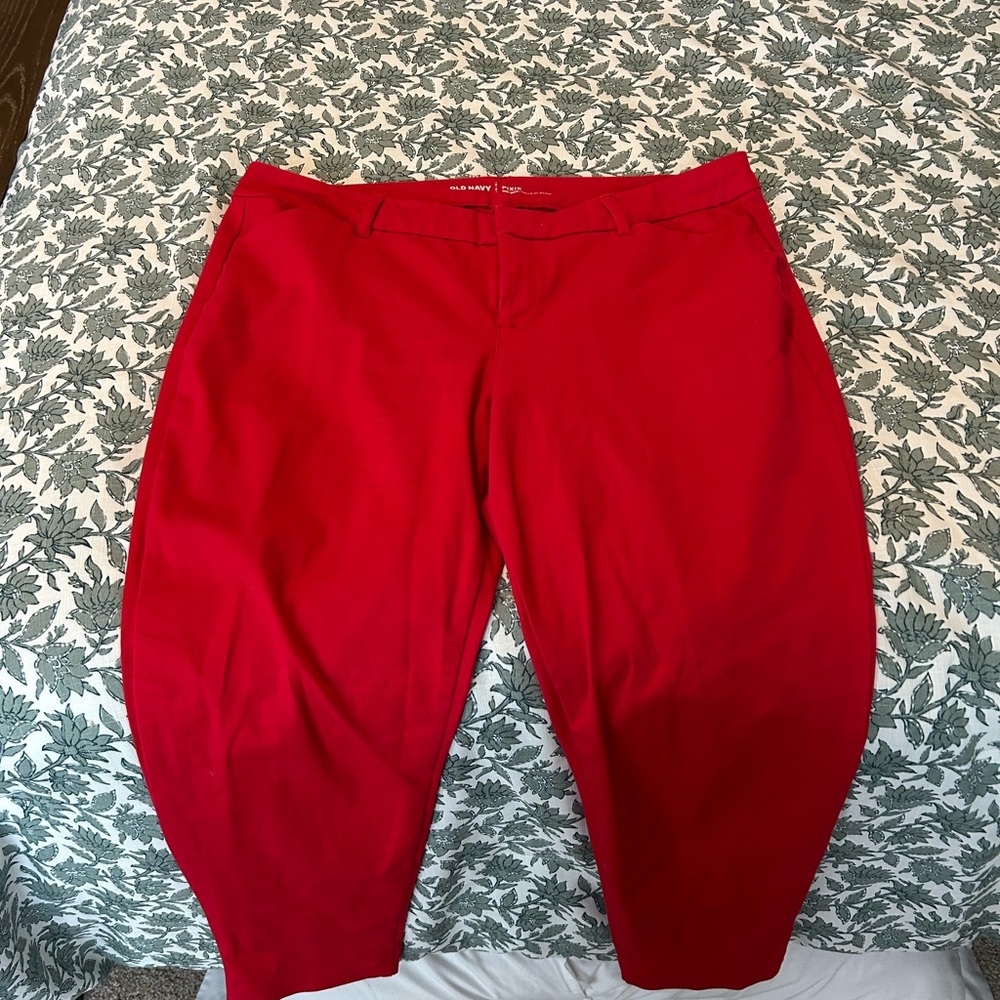 Bright Red Pixie Pants